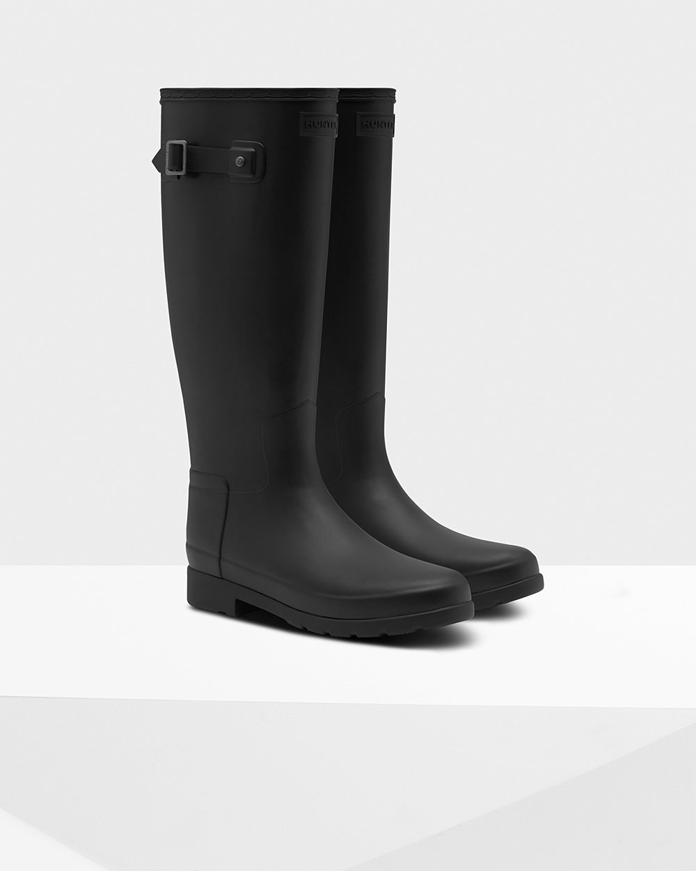 Womens Hunter Tall Rain Boots Black - Original Refined - 9154876-SY